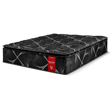 COLCHÓN PARAISO SUPER STAR NEGRO 1.5 PLZ + 1 ALMOHADA VISCOELÁSTICA + PROTECTOR